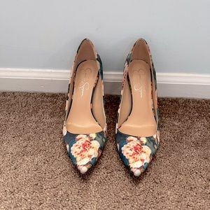 Jessica Simpson Floral heels size 7.5